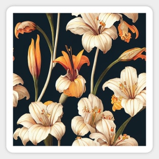 Daylily Rustic Vintage Botanical Style Sticker